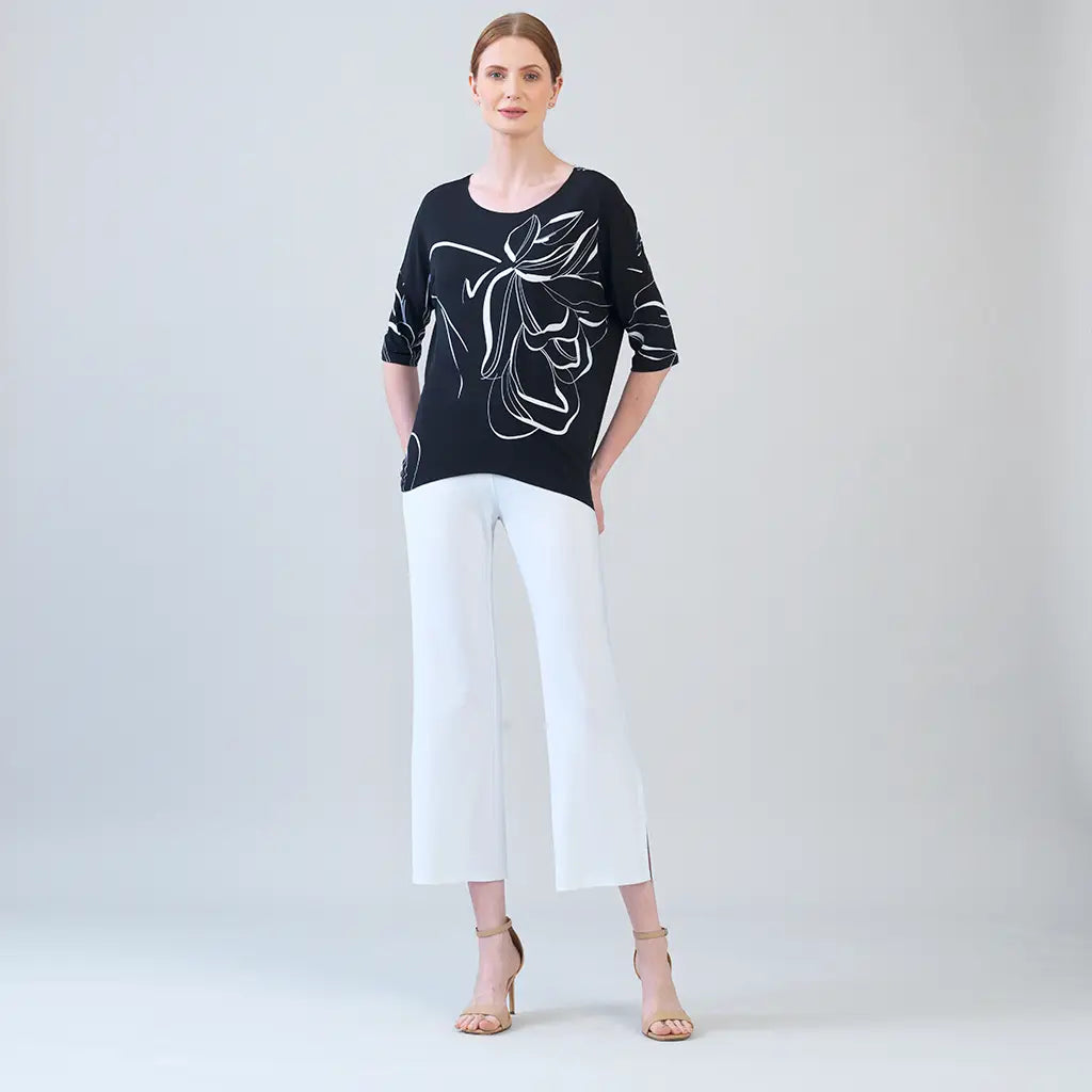 T170P Floral Outline Top
