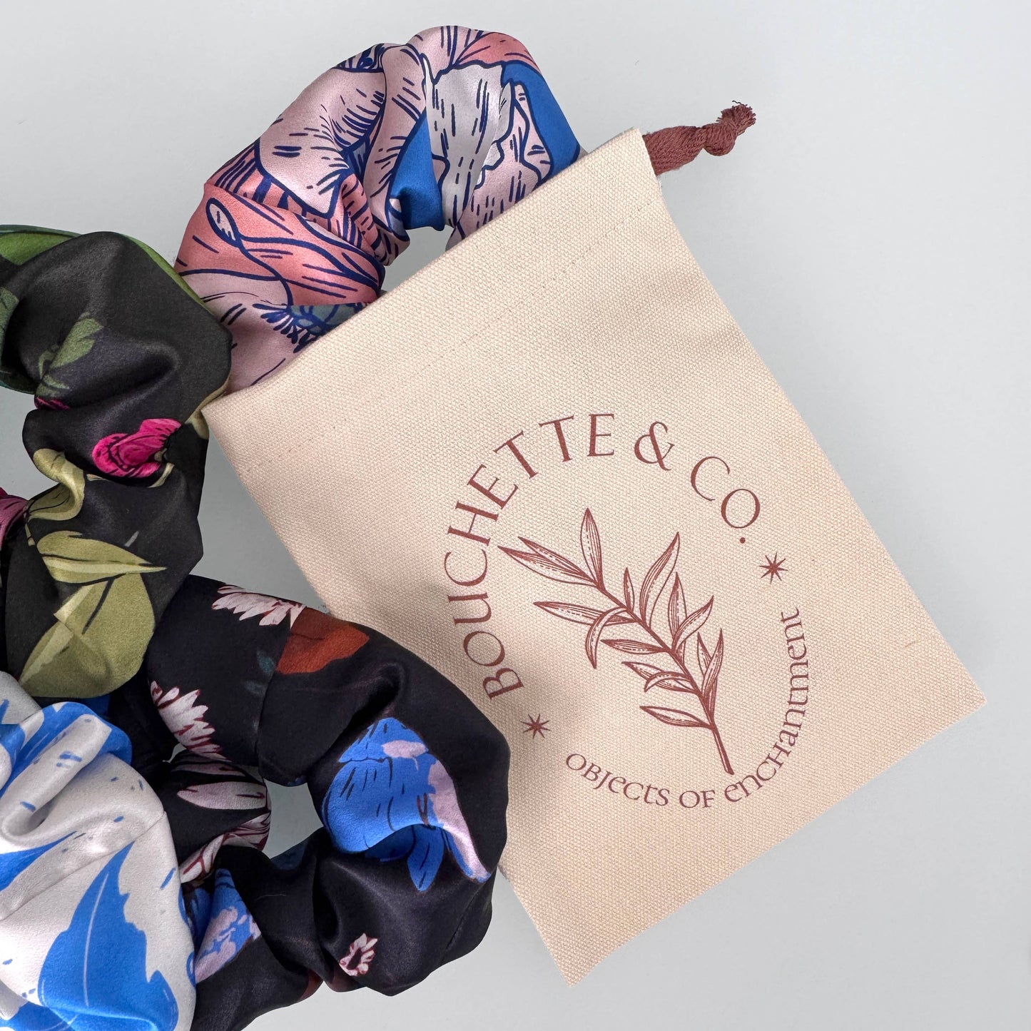 Electric Garden Silk Scrunchie