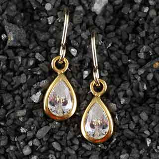 E-TE50 Solitaire Teardrop Earring