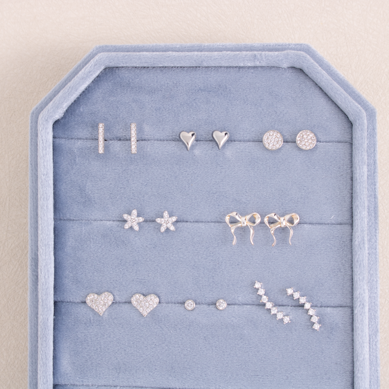Pavé Flower Studs