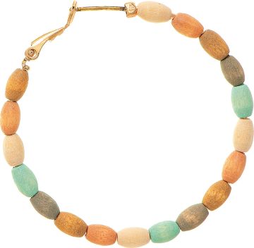 E3963LM Wood Bead Earring