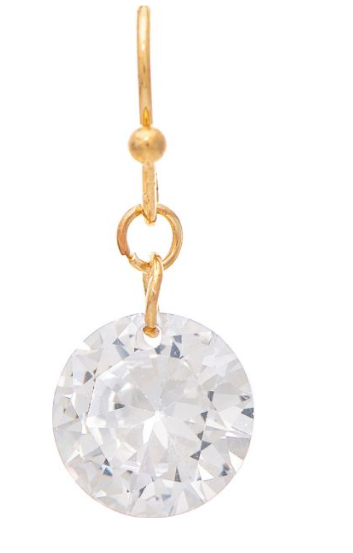 E4328G Gold Crystal Drop Earring