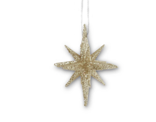 Glitter Star Ornament 2.5"