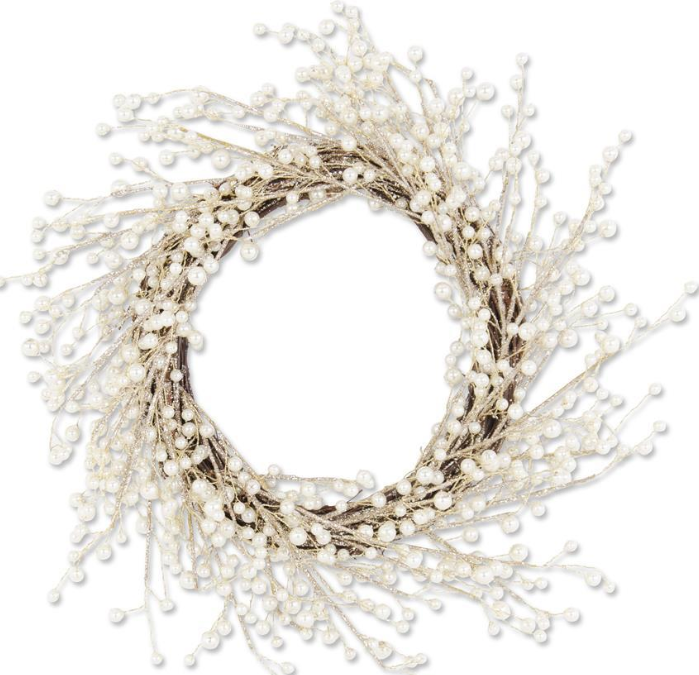 Glitter Twig Wreath 20"