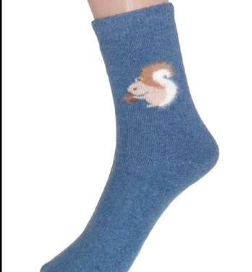 2990 Squirrel Socks Blue