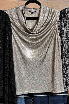 9047 Gold Cowl Top