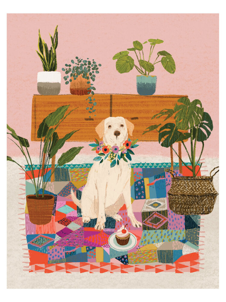 VB061 Dog With Plants
