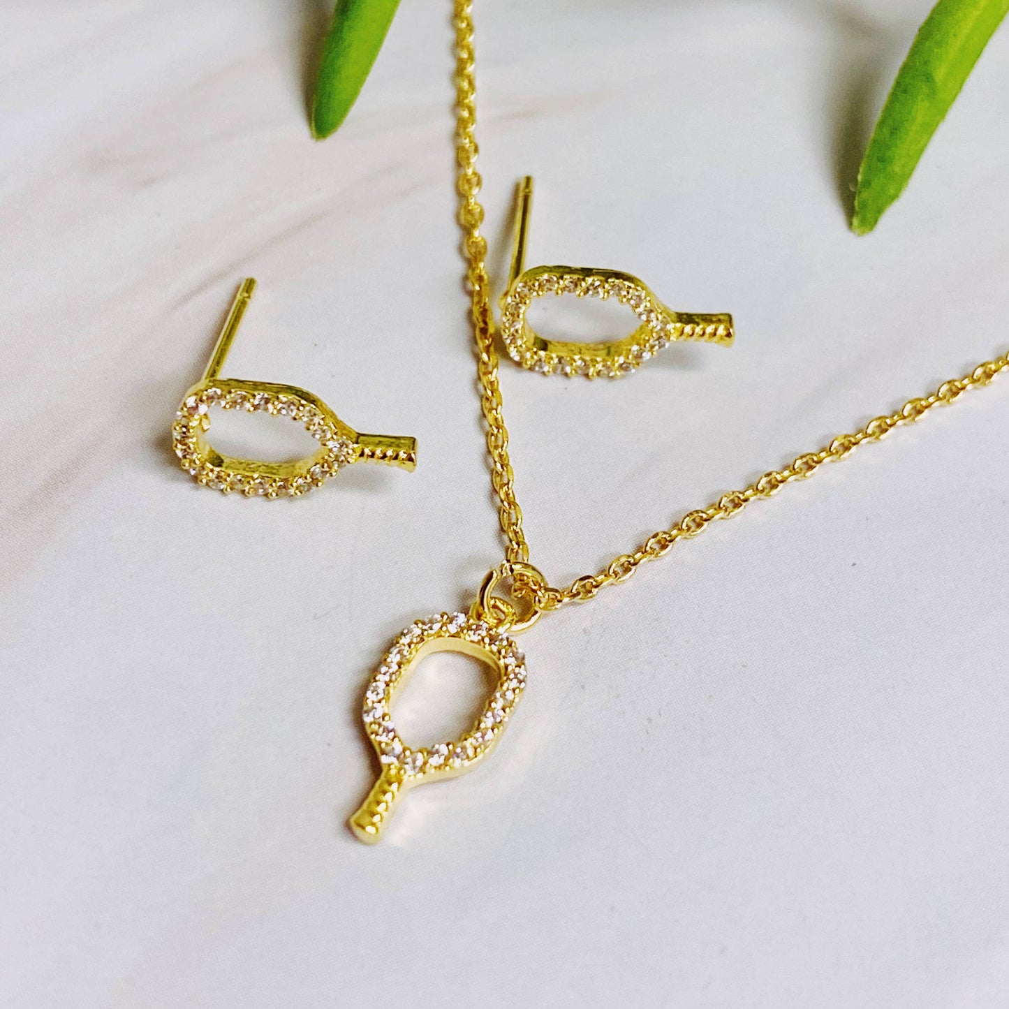 Pickleball Crystal Earrings