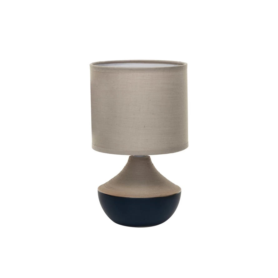Stoneware Lamp Blk
