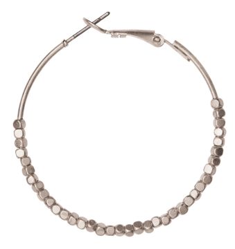 E1016S Earring Sil w/Beads LG