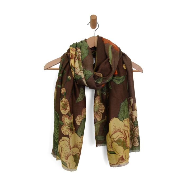 Walnut Climbing Florals Scarf