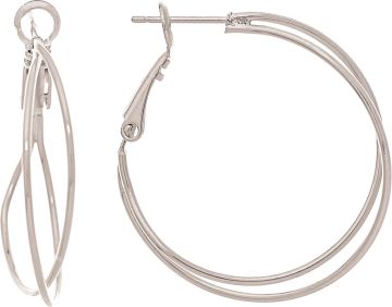 E4340S - Silver HingeHoop Earring