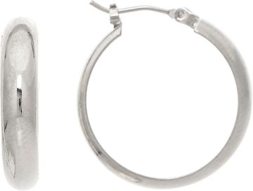 E5102S Silver Half Round Earring