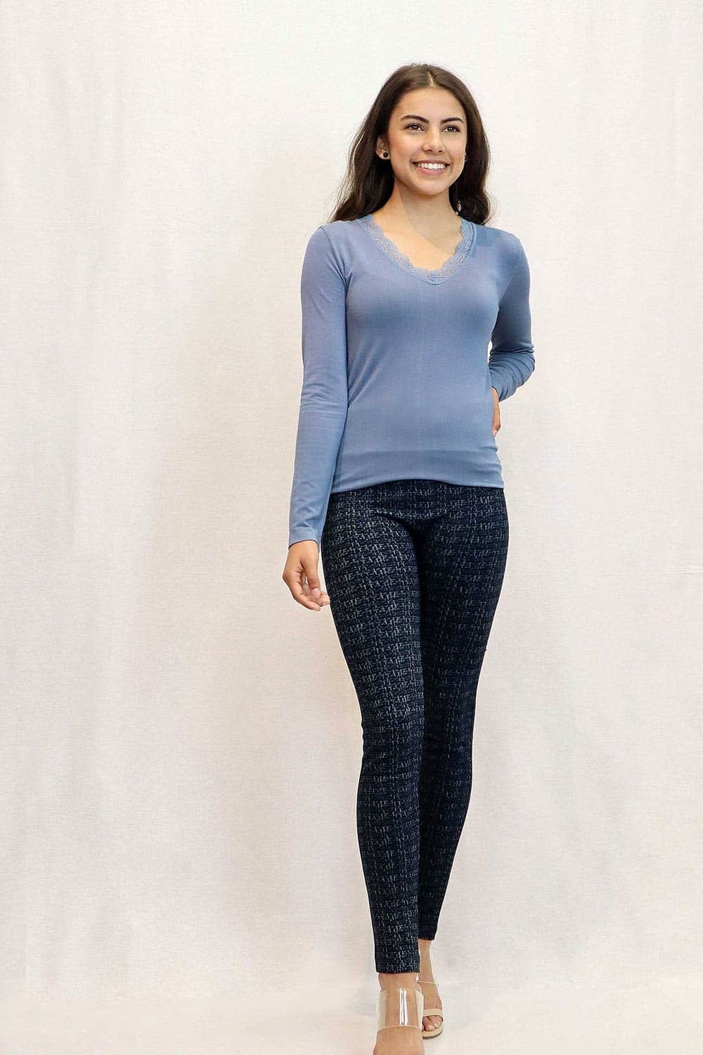PL-37 Navy Grid Legging