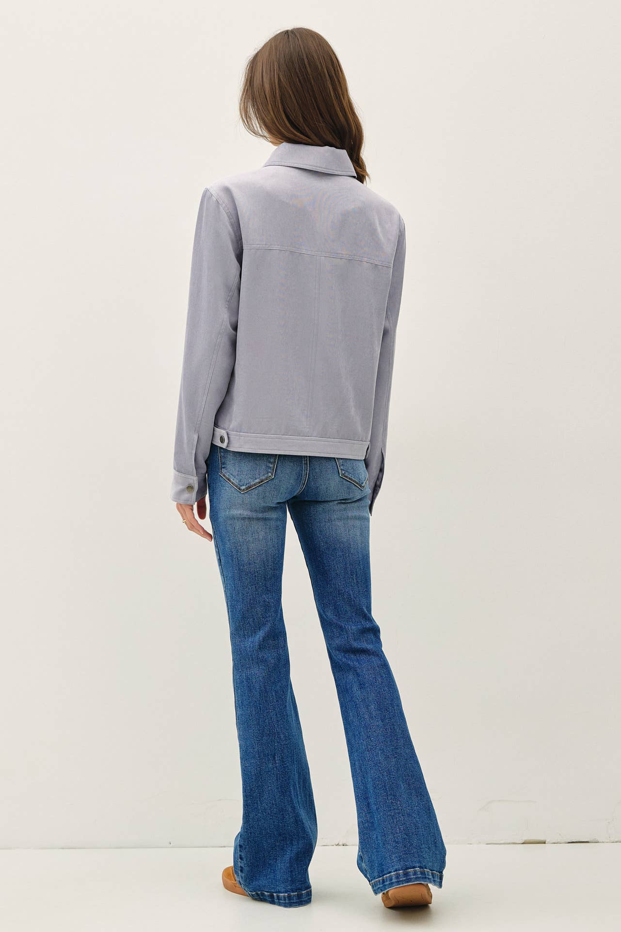 Zip Jacket Faux Suede