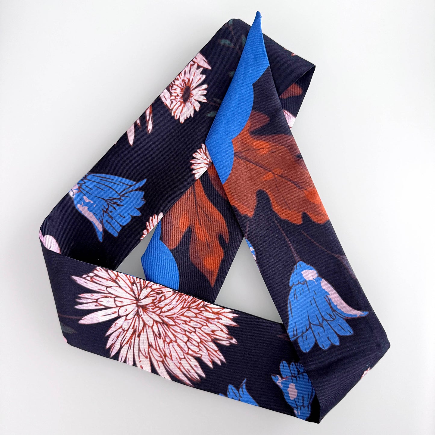 Silk Scarf Midnight Garden