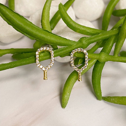 Pickleball Crystal Earrings
