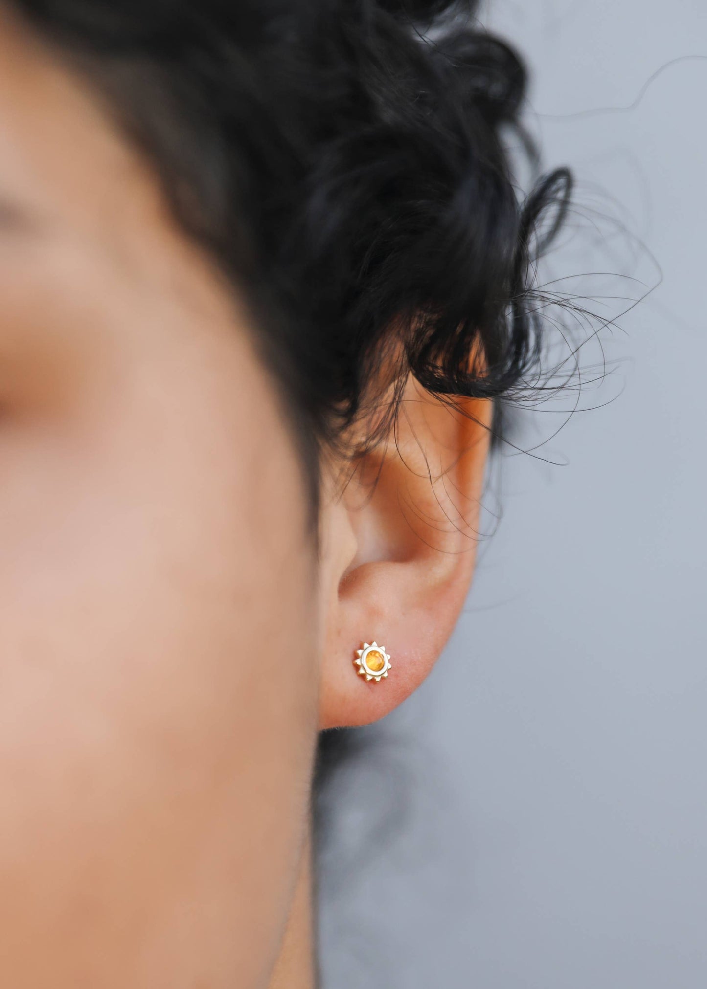 Earring - Amber Stud