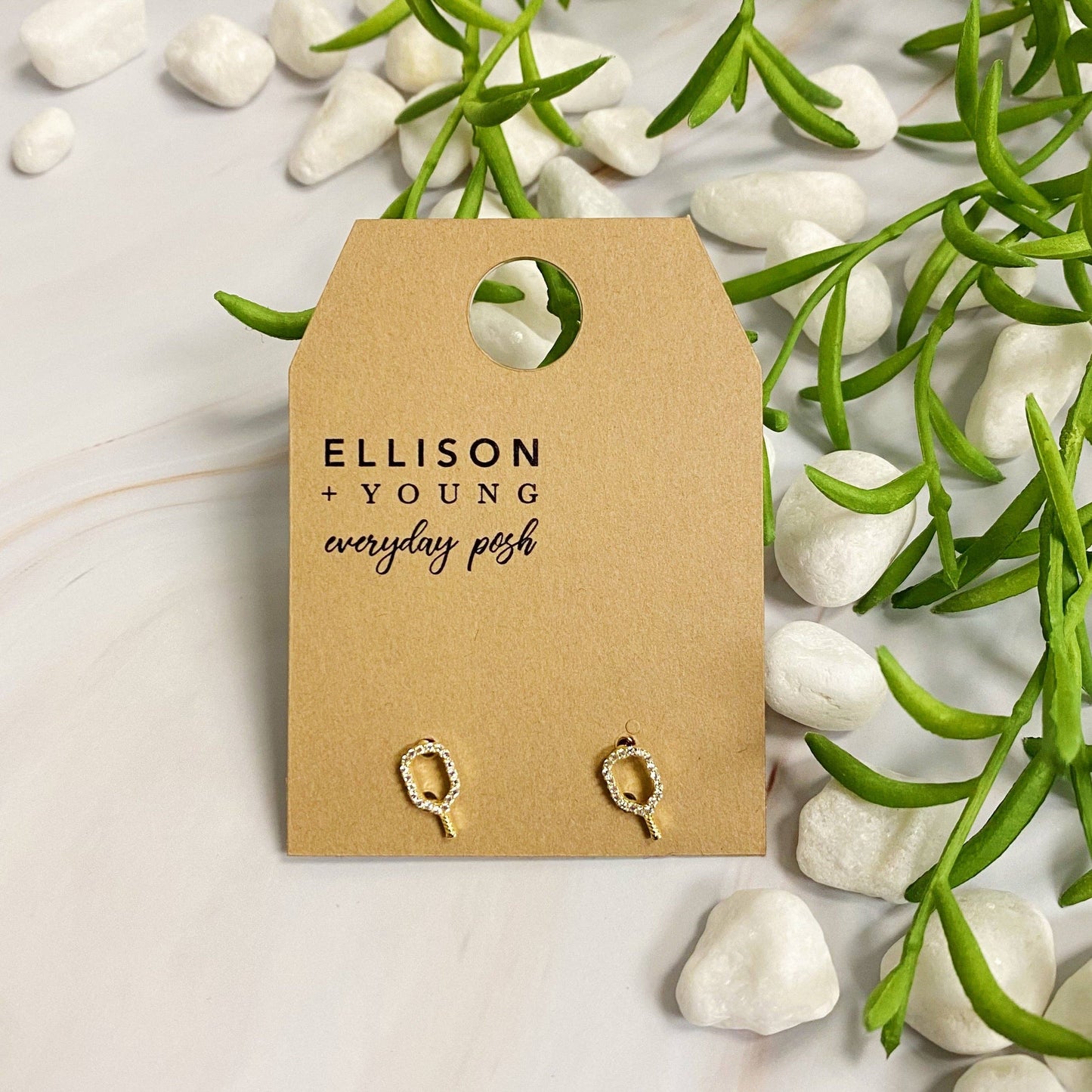 Pickleball Crystal Earrings