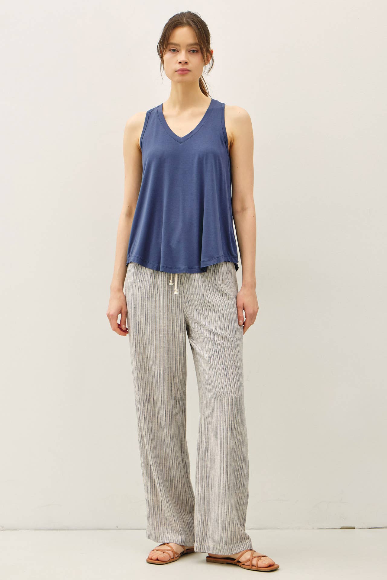 Stripy Linen Pant