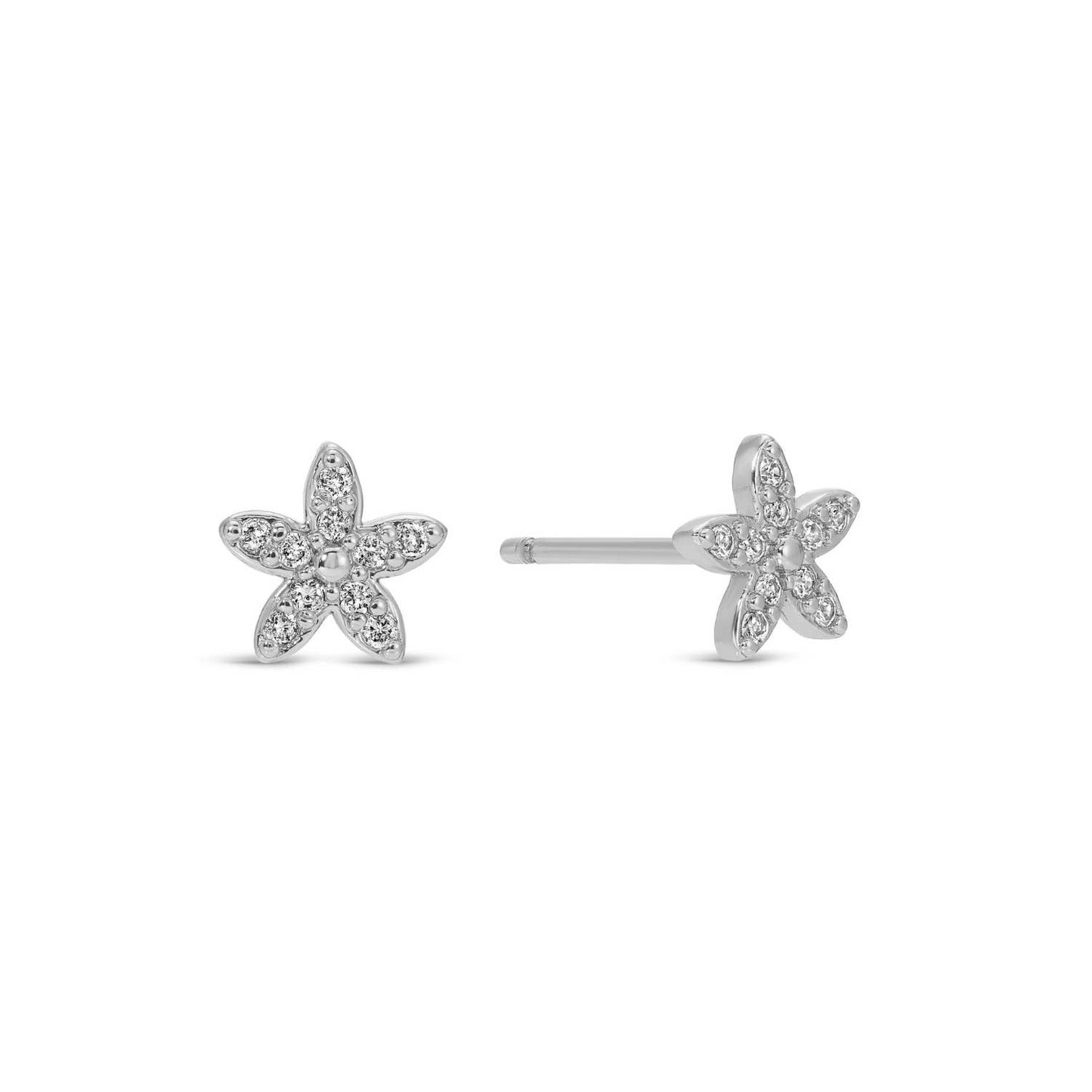 Pavé Flower Studs