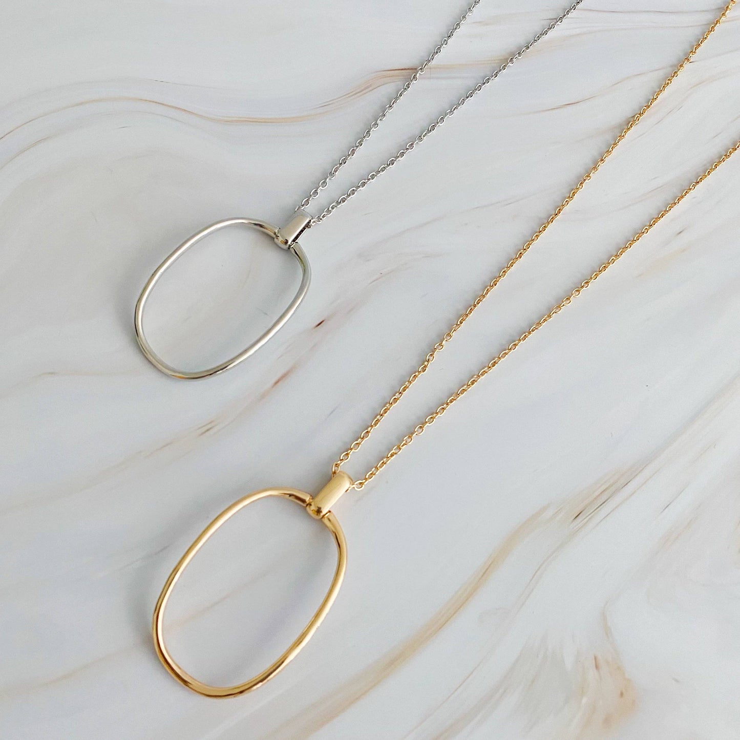 Oval Pendant Necklace
