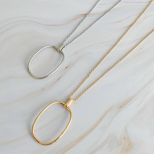 Oval Pendant Necklace
