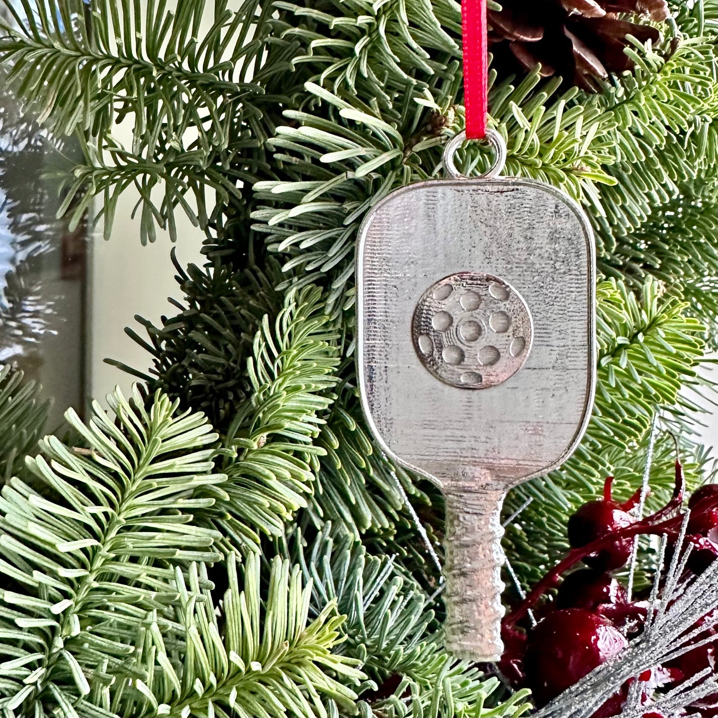 Pickleball Pewter Ornament