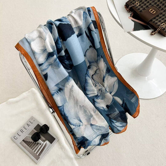 Blue Rose Scarf