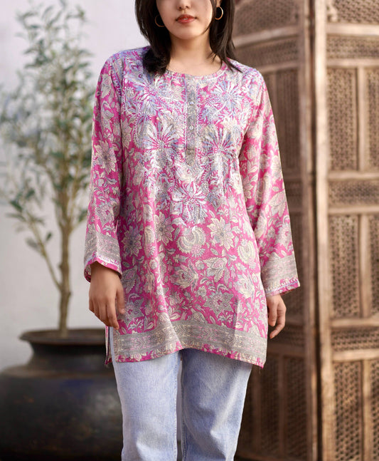 Tunic Pink Embroidered