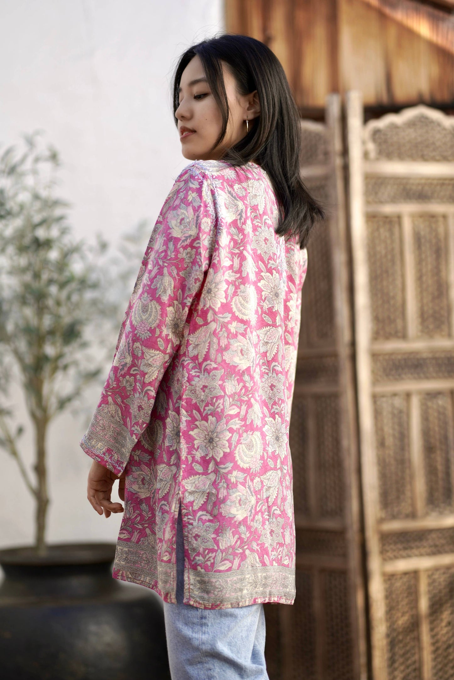 Tunic Pink Embroidered