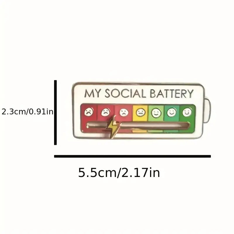 Social Battery Pin