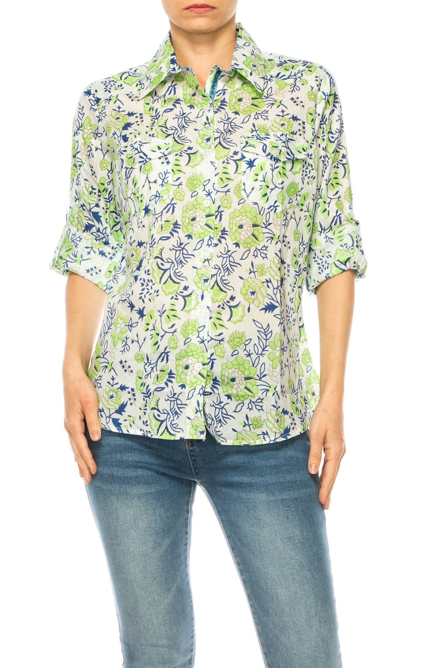 Green Floral  Shirt