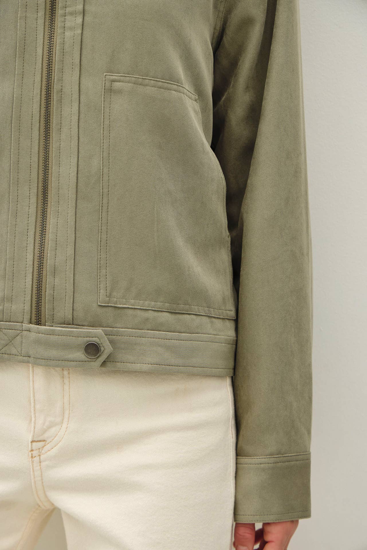 Zip Jacket Faux Suede