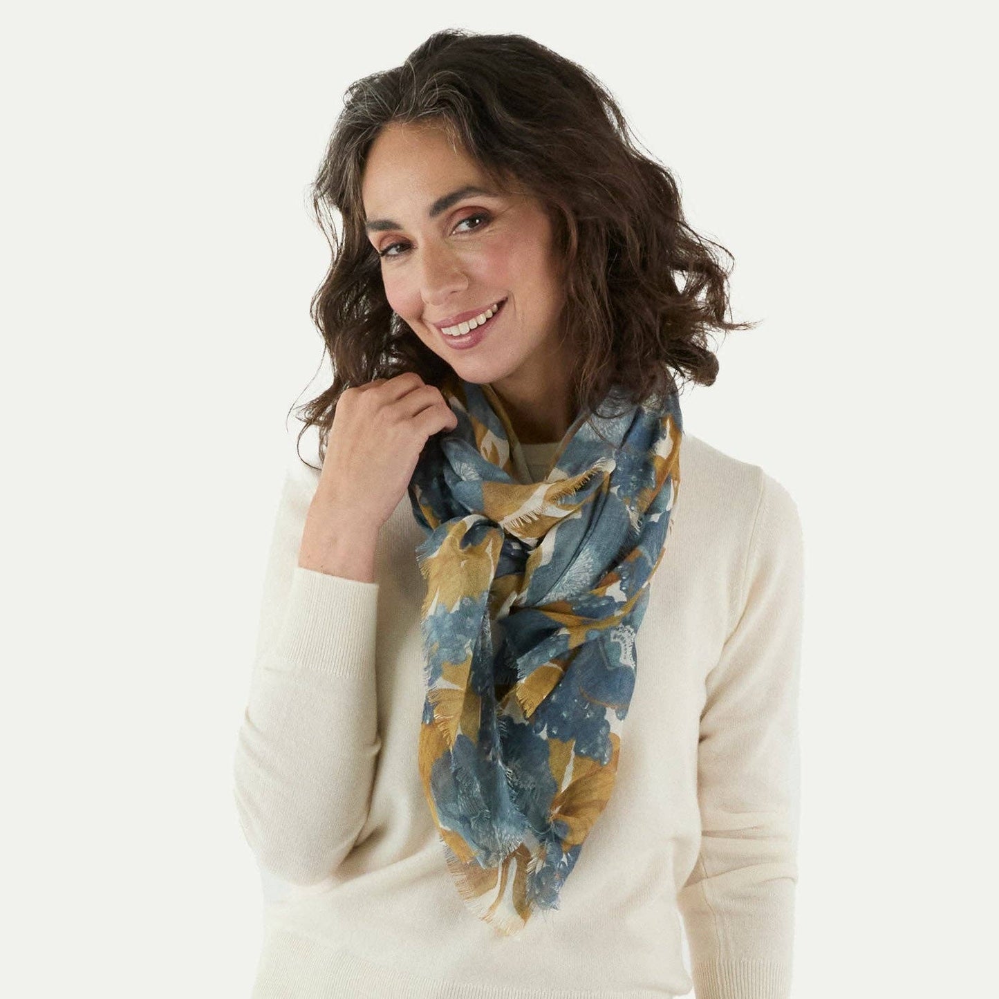 Poppies Blue Scarf