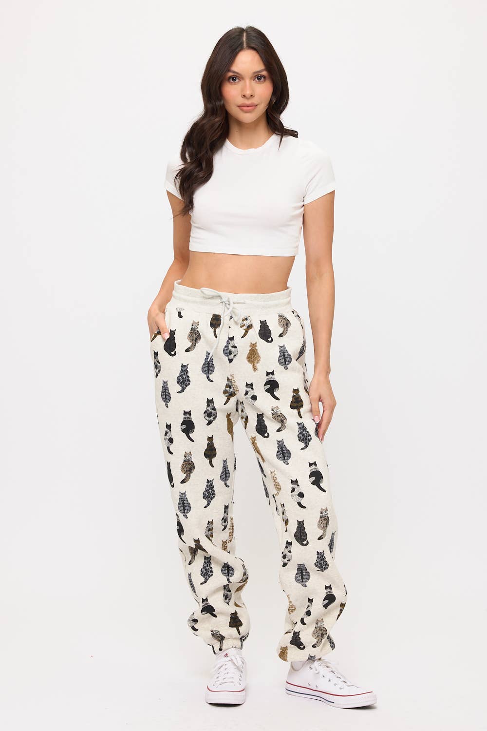 Cat Knit Sweatpants