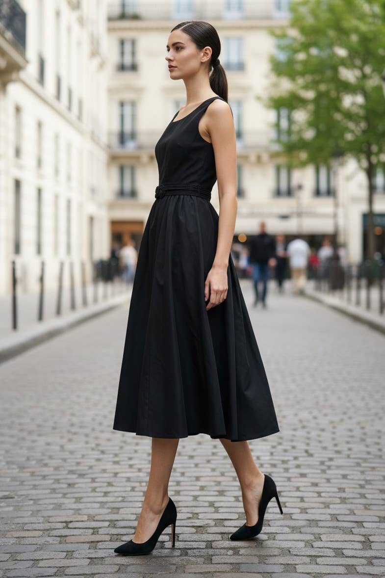 Belted Midi Dress