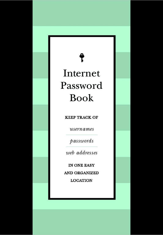 Internet Password Book Black