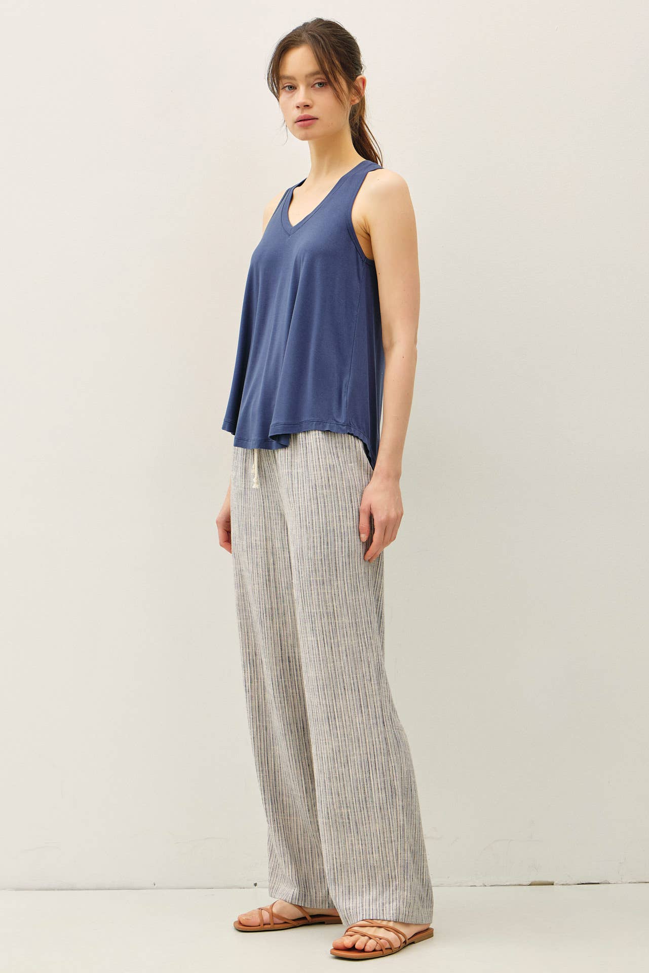 Stripy Linen Pant