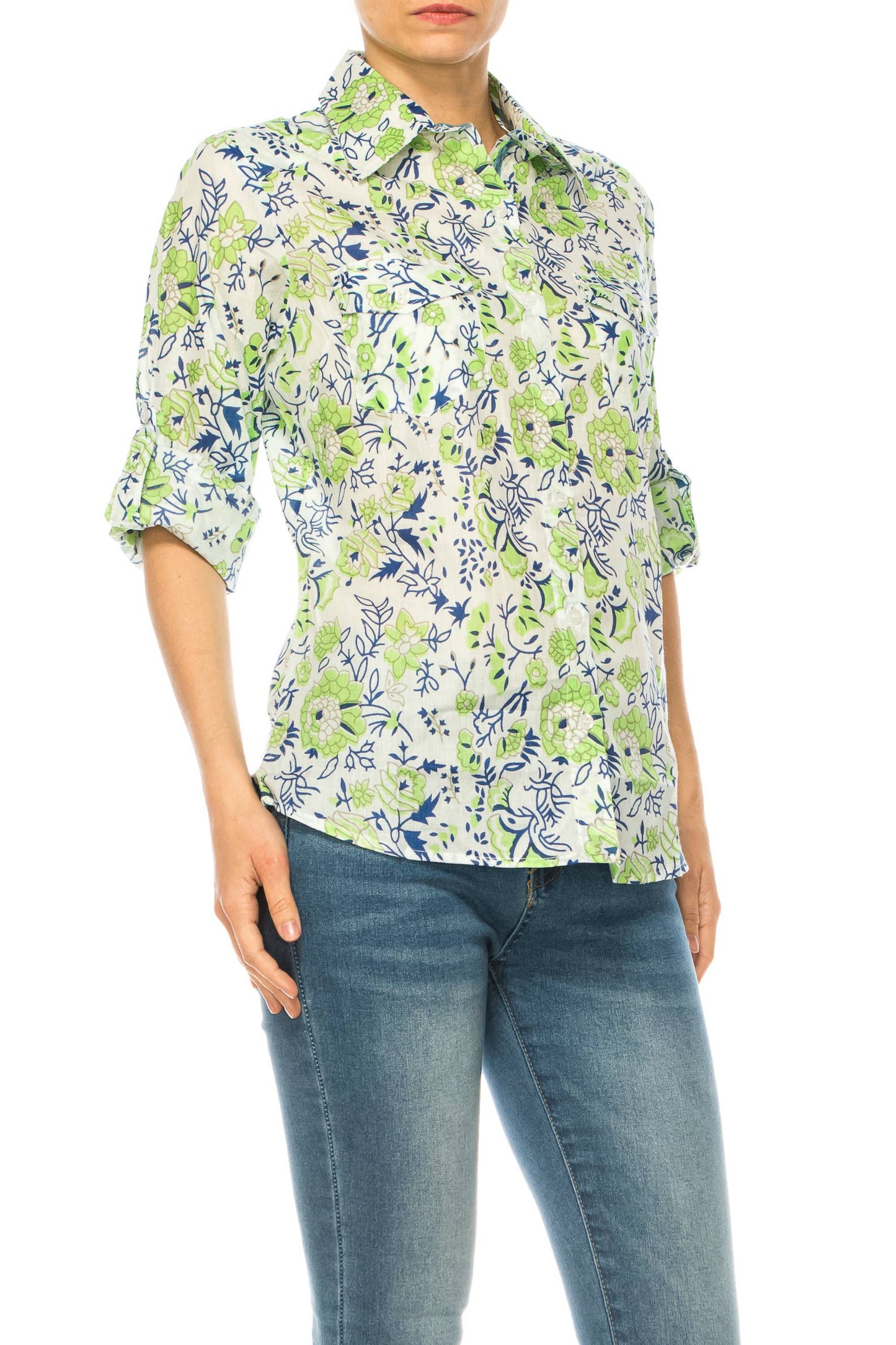 Green Floral  Shirt