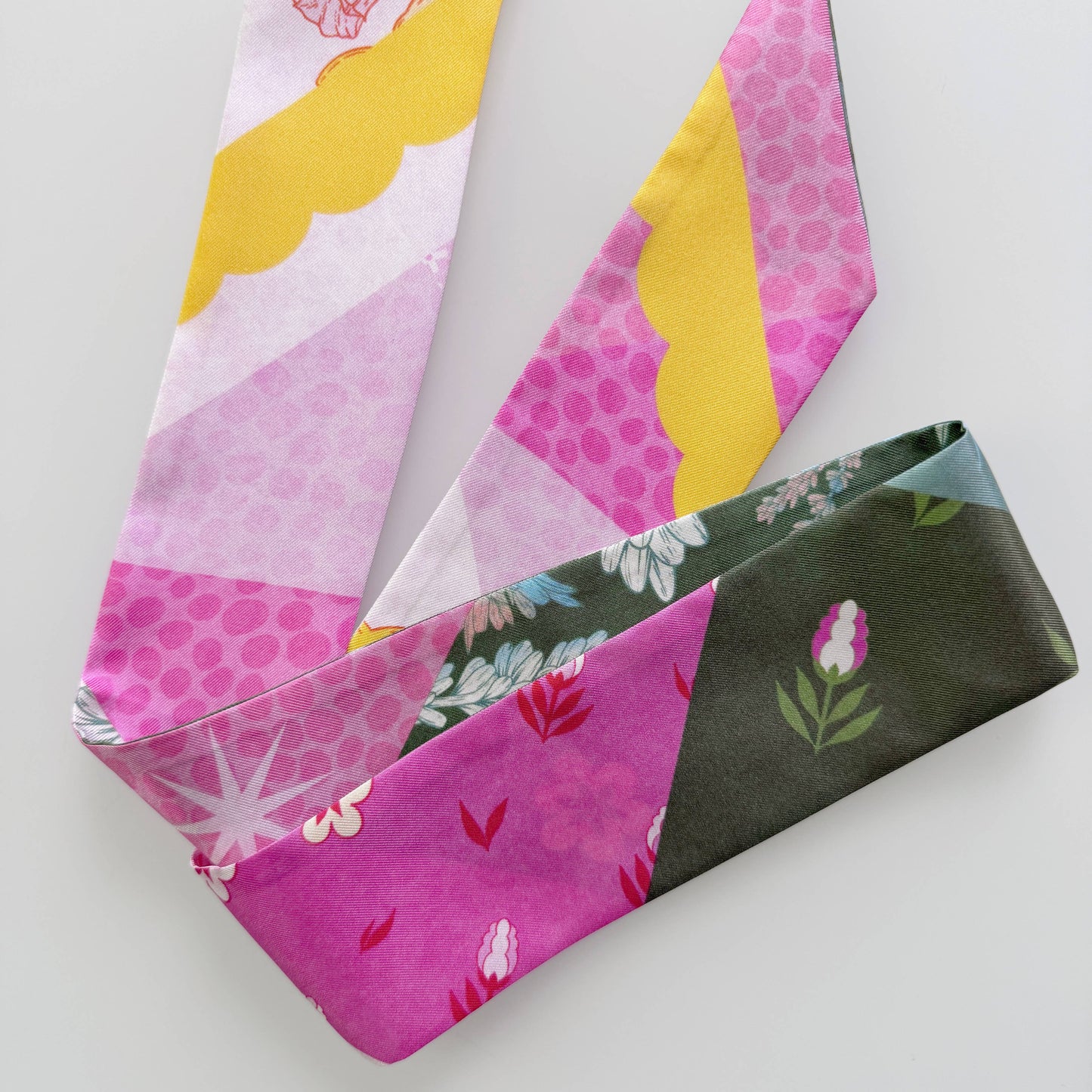 Silk Scarf Patchwork Meadow