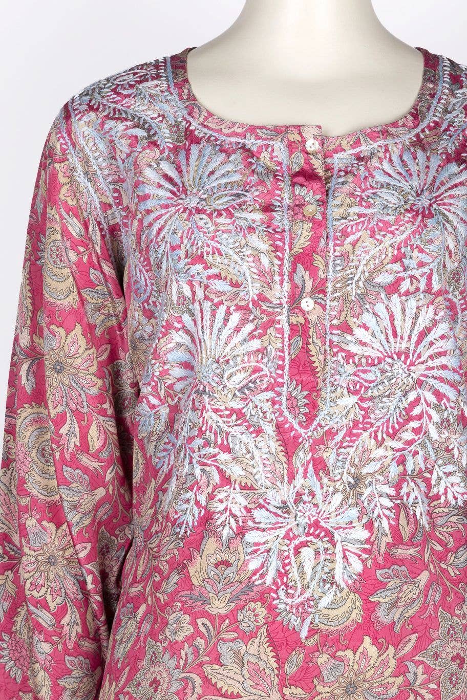 Tunic Pink Embroidered