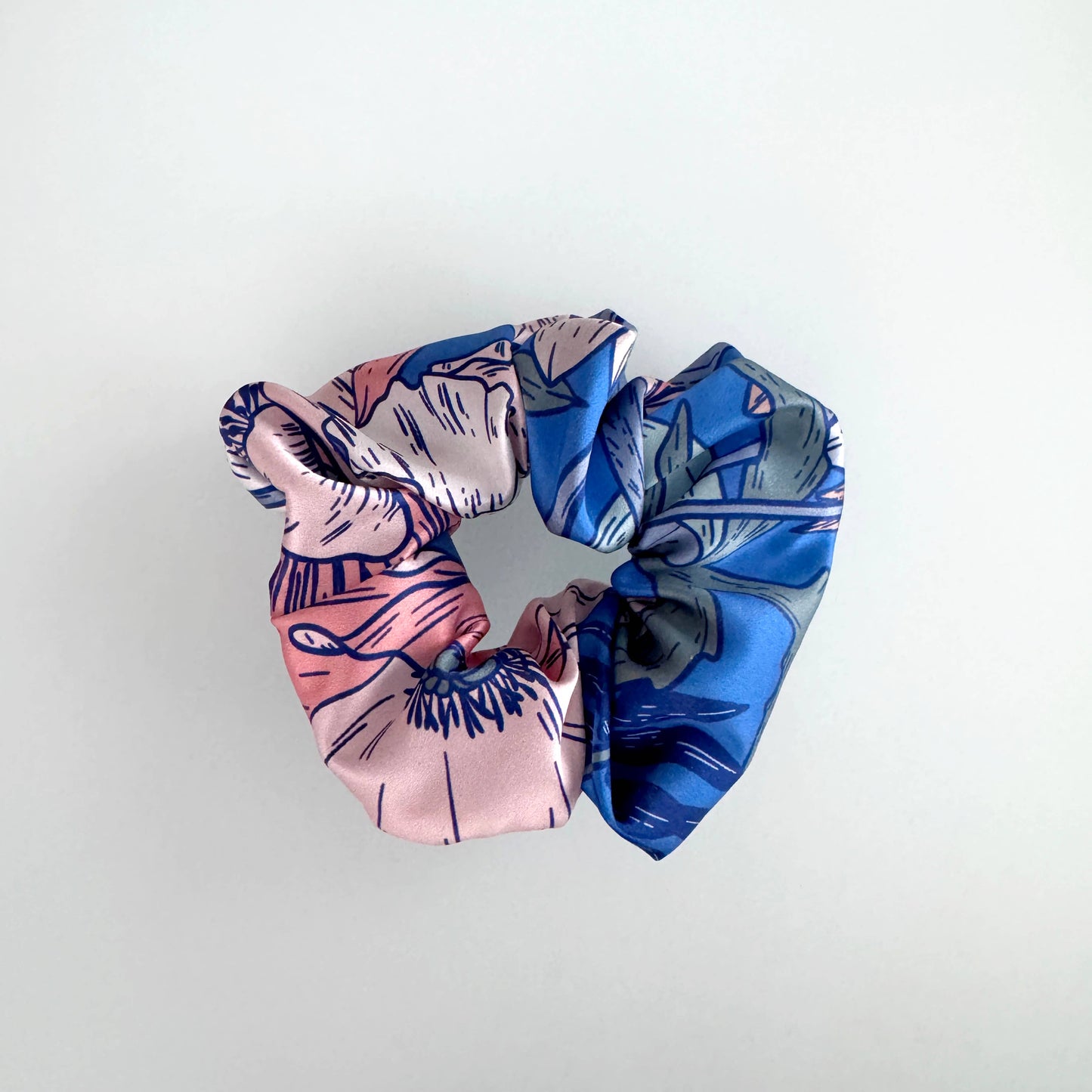 Electric Garden Silk Scrunchie