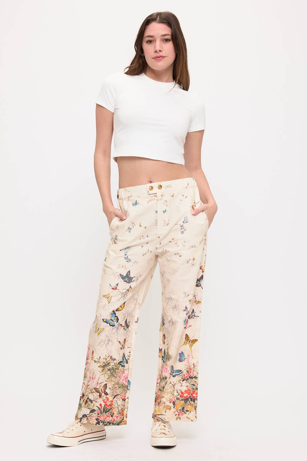 Butterfly Floral Pants