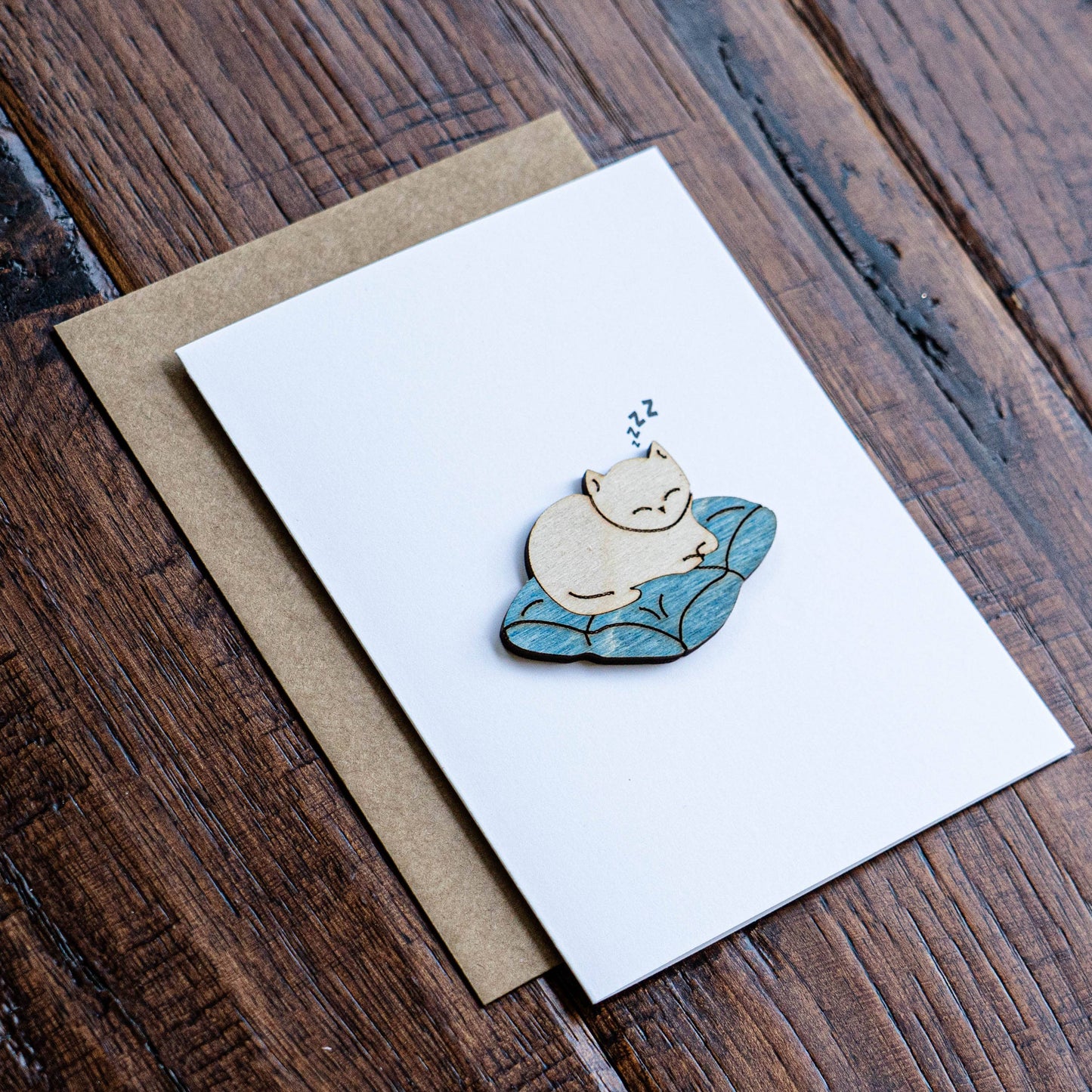 Sleeping Cat Notecard