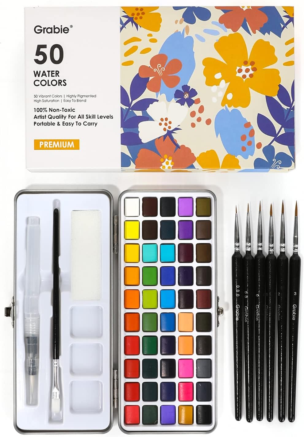 50 Watercolor Paint Set