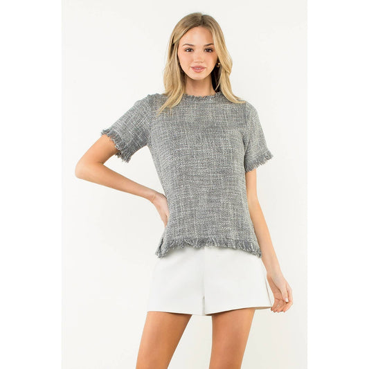 Black Fringe Top