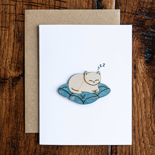 Sleeping Cat Notecard