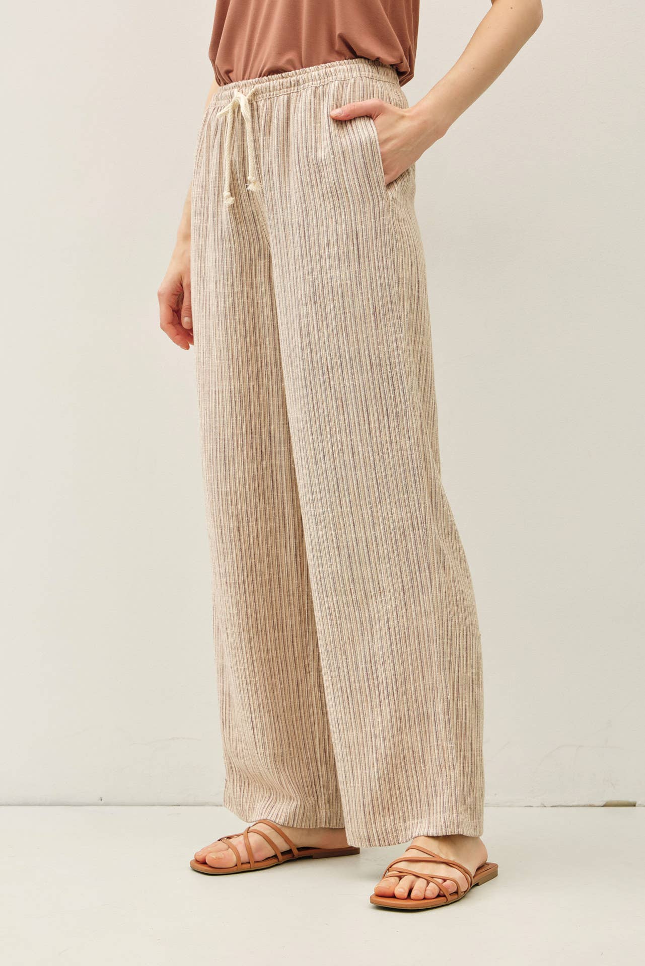 Stripy Linen Pant