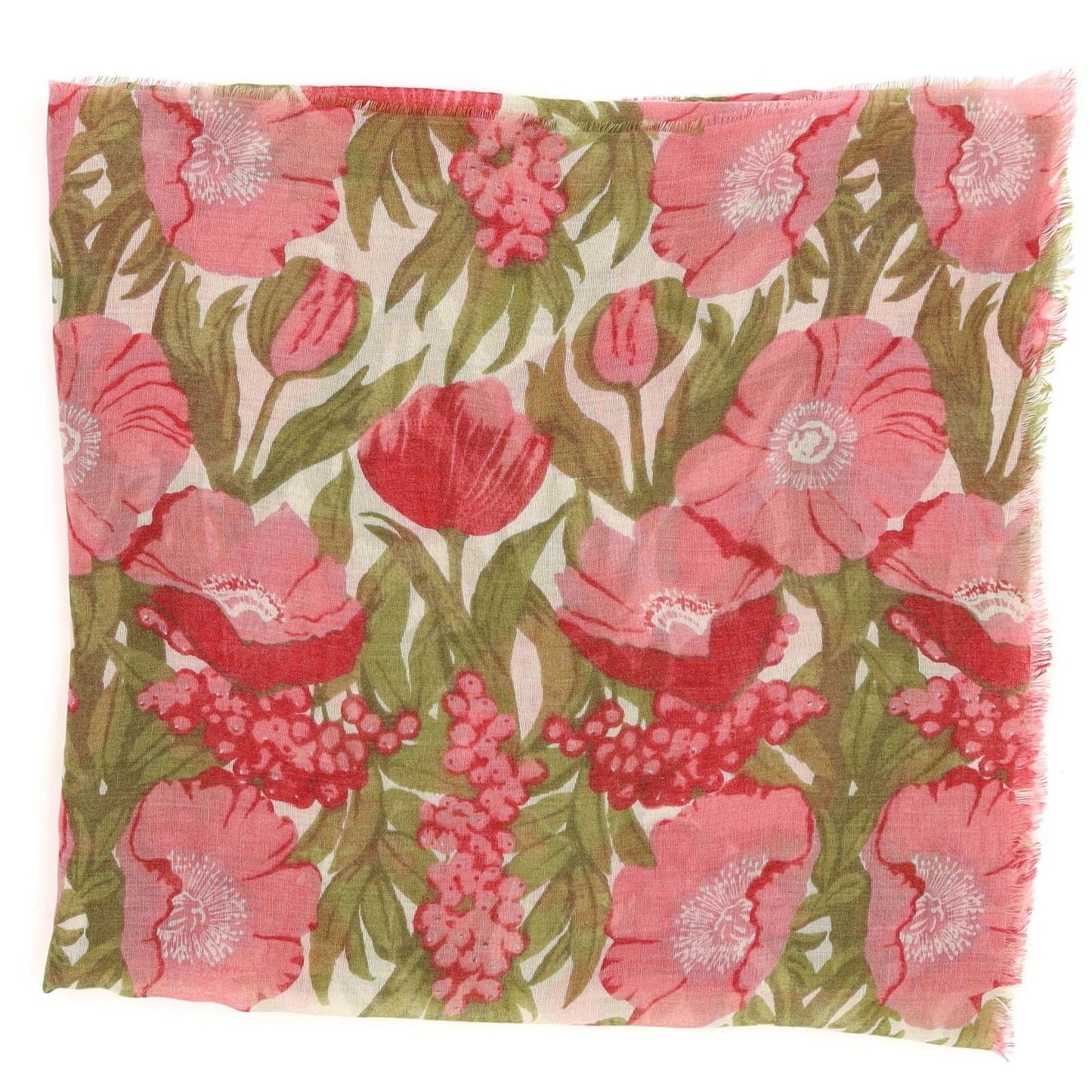 Poppies Pink Scarf